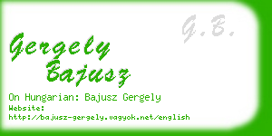 gergely bajusz business card